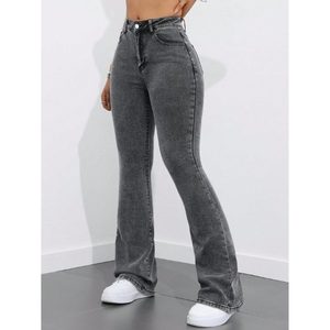 Jeans de Mezclilla Grises Ajustados de Cintura Alta para Mujer, Tela Transpirable Ecológica, Estilo Casual Urbano, Talla 26 40 - Product Image 3