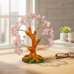 Árbol de Piedras Naturales de Cristal: Cuarzo Rosa, Amatista, Aventurina Verde (2 Diseños Disponibles) - Product Image 4