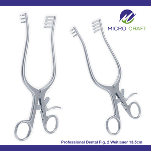 Profesional Dental Weitlaner Fig 2 Dental, Set, Quirúrgico, Instrumentos, Instrumentos de Alta Calidad Fabricante de Pakistán - Product Image 2