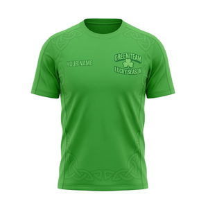 T-Shirt Unisex Personalizzata per San Patrizio, Club dei Scherzi, Grafica Leprechaun, Divertente Quadrifoglio Irlandese Verde, Personalizzabile Promozionale - Product Image 2