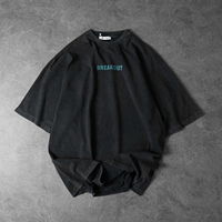 T-shirt lourd 275GSM Streetwear Stock Pour Vintage Acid Washed Boxy Fit Cropped Oversized Distressed Tshirt