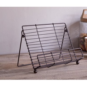 Soporte para libros de Metal de hierro forjado con diseño de corazón, bastidores de Color negro para el hogar, oficina, sala de estar, decoración, soporte para libros - Product Image 3