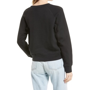 Sweat-shirt à capuche pour femme, nouvelle conception, grande taille, manches longues, 240g, 100% coton, col rond, automne, logo personnalisé brodé - Product Image 4