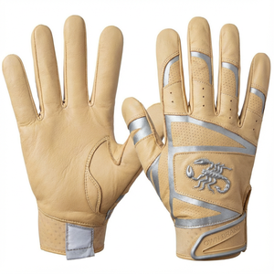 Custom Brand Baseball <b>Batting</b> <b>Gloves</b> Wholesale Price Soft Goatskin Palm Superior Hex Pattern Mesh Design Softball <b>Batting</b> <b>Gloves</b> - Product Image 3