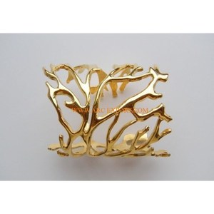 Tissu tenant anneaux blanc et or couleur aluminium matériel décoration de Table classique Table de mariage accessoires Serviette anneaux - Product Image 6