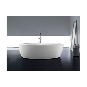 Bañera de mármol de Río Blanco sólido hecha a mano, diseño tradicional, bañera de hidromasaje independiente para exteriores, baño de fácil instalación - Product Image 2
