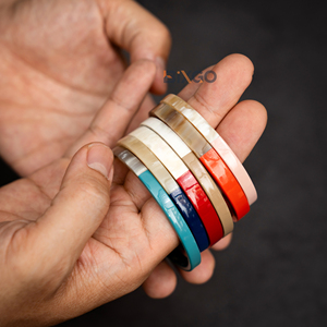 Bohemia Design Set Natural Buffalo Horn <b>Bracelets</b>, Vietnam Luxury Handicraft Bangles Wholesale 5mm - Product Image 5