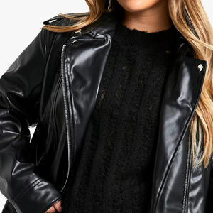 Chaqueta de Cuero de Invierno, Nueva Chaqueta de Cuero para Mujer a la Moda, Hecha de Cuero Genuino, con Bolsillos - Product Image 3