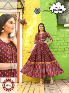 Nuevo traje étnico Georgette Kurtis Anarkali & Salwar Kameez para mujer, ropa de Festival informal confeccionada en estilo indio y pakistaní - Product Image 2