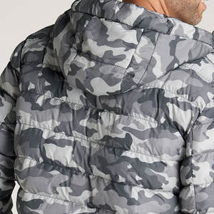 2024 hommes décontracté hiver doudoune haute qualité couleur unie col montant coupe-vent avec lettre poche décoration - Product Image 6