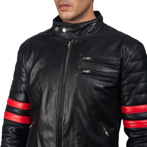 Nuevas chaquetas Bomber de cuero de invierno para hombres con técnicas bordadas de forro de piel para clima frío - Product Image 2