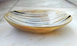 Plateau de service en corne de buffle de couleur naturelle de luxe pour le service de vaisselle élégant plateau de service en corne de buffle pour mariages décor de Noël - Product Image 2