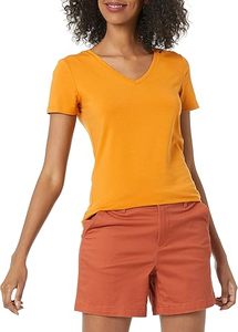T-shirts d'été décontractés à col en V pour femmes, styles tricotés en gros - Product Image 4