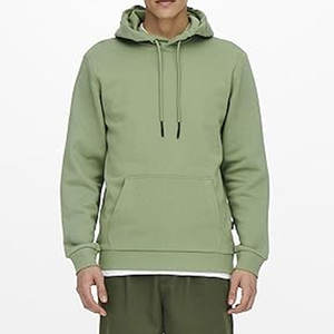 Wholesale 500 GSM 100% Cotton Thick Blank Plain Hoodies Heavyweight Oversized Plus Size Men's Unisex Pullover Custom Logo Hoodie - Product Image 6