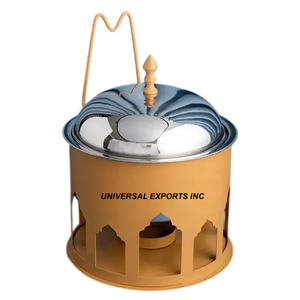 Wedding Decorative Stainless Steel <b>Food</b> <b>Warmer</b> Shiny Polished Handmade Casserole Round Shape Dinnerware Luxury metal <b>Food</b> <b>Warmer</b> - Product Image 3