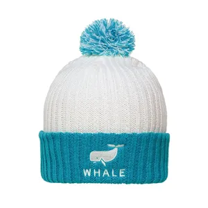 Casquette tricotée personnalisée avec pompon, accessoires de sport d'hiver, merchandising - Product Image 1