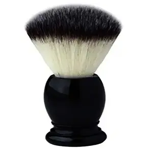 Sikat pencukur rambut alami, sikat pencukur rambut Baber Badger kualitas tinggi sintetis pria Label pribadi murni warna hitam murah