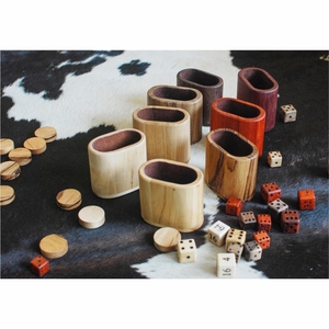Handcrafted Solid Wood <b>Dice</b> Cup Set with Felt Interior - Premium Tabletop <b>Game</b> Accessories Wholesale Best Quality <b>Dice</b> Cup Set - Product Image 1