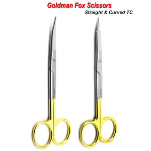 Goldman Fox Straight & Curved TC Tijera Recorte de tejido Tijeras de corte de goma CE - Product Image 2