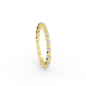 Igi แหวนแต่งงานทองคำ14K ประดับเพชรสีเหลืองเข้ม14K สำหรับผู้หญิงได้รับการรับรองจากแล็บสำหรับวงแหวนเพชร CVD HPHT - Product Image 6