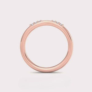 แหวนแต่งงานเพชรทรงกลมเจียระไนแบบบริลเลียนท์ ได้รับการรับรองจาก IGI ประดับเพชรแบบคลัสเตอร์ ตัวเรือนทองคำ 18K สีโรสโกลด์ / ไวท์โกลด์ และเยลโลว์โกลด์ - Product Image 2