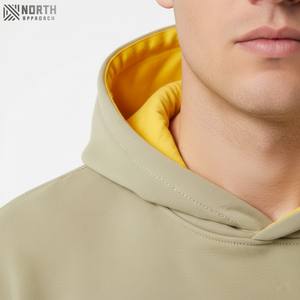 Sudadera con Capucha de Alta Calidad para Hombre, con Logotipo Frontal, de Forro Polar, Térmica, Transpirable, de Secado Rápido, para Invierno, Estilo Urbano, 340g, con Bolsillo, Personalizable - Product Image 5