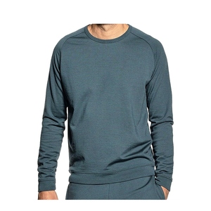Sweat-shirt décontracté à col rond en coton uni épais d'hiver pour hommes et femmes pull personnalisé de haute qualité pull doux - Product Image 2