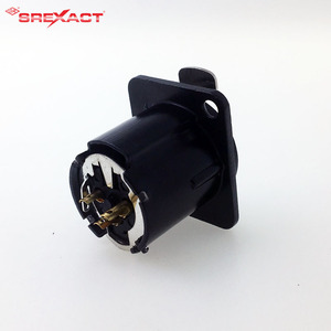 Conector de enchufe hembra de 3 pines con carcasa metálica, pin chapado en oro - Product Image 2