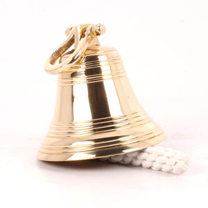 Cloche de bateau en laiton massif de 12 "Cloche de bateau nautique suspendue à la main unique polie - Product Image 3