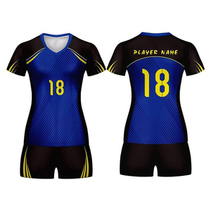Uniforme de volley-ball de haute qualité au Pakistan ensembles de vêtements de sport respirants avec impression personnalisée pour les équipes des collèges scolaires et des clubs - Product Image 1