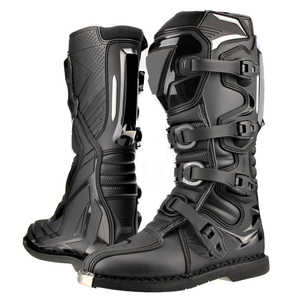 100% Material de cuero genuino hecho botas de Motocross cómodos zapatos de moto personalizados carreras motocicleta largo - Product Image 6