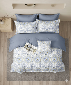 Juego de Sábanas de Hotel UltraComfort Premium de 400 Hilos, de Algodón Lavado, Tejido Moderno con Estampado Elástico, Sensación Suave, Fresca y Lujosa - Product Image 2