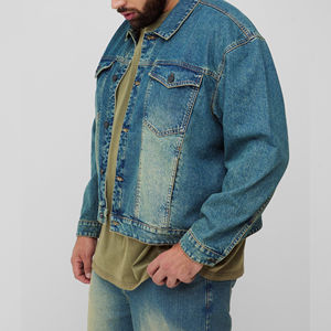 Veste en jean 100% coton de haute qualité pour hommes pour le printemps Veste élégante douce-Services de fabrication personnalisables disponibles - Product Image 1