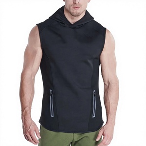 Men Tank Top <b>Hoodie</b> With Side Pocket Breathable Quick Dry High Quality Tank Top Hooded Custom Logo & Design Print OEM Services - Product Image 1