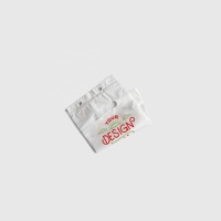 Sac en plastique personnalisé avec logo, poignée découpée renforcée, pour pharmacie, haute qualité, fabriqué en Turquie