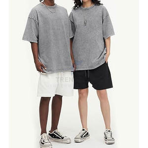 เสื้อยืดผู้ชายทรงโอเวอร์ไซส์ สไตล์วินเทจ ล้างสี ทรงปกติ แขนสั้น ผ้าฝ้าย 100% เหมาะสำหรับใส่ในชีวิตประจำวัน - Product Image 6