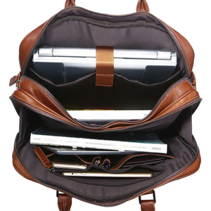 Maletín de Cuero para Portátil, Clásico, para Hombre, de Negocios, con Asa Resistente y Correa para el Hombro Incluida - Product Image 5