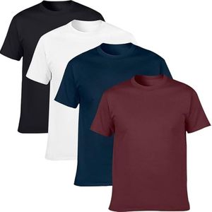 Ensemble de t-shirts à manches courtes de qualité supérieure confortable, élégant, solide et multicolore, personnalisé directement de l'usine fabriquée au Bangladesh - Product Image 1