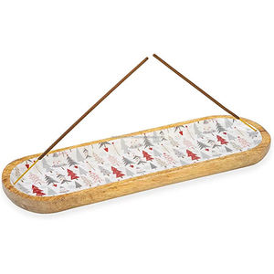 Offre Spéciale décoration de la maison porte-encens en bois fait à la main cadeau moderne attrape-cendres en bois brûleur d'encens à bas prix - Product Image 5