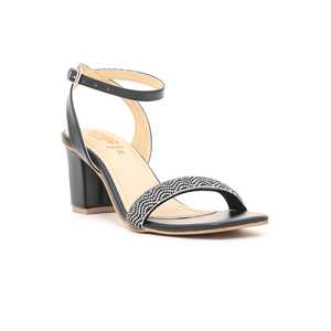 Noir FN5607 fantaisie sandales à talons à bout ouvert chaussures de mariage confortables à la mode avec plate-forme pour la saison extérieure et estivale - Product Image 2