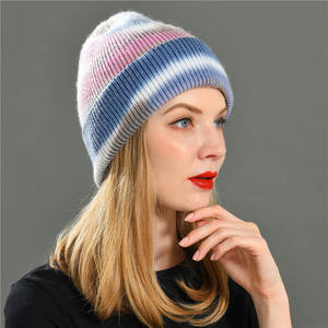 2025 Customized New Fashion Female Soft Tie Dye Beanies <b>Winter</b> Cashmere Knitted Beanie Digital Women's <b>Winter</b> <b>Accessories</b> - Product Image 5