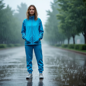 Chaqueta impermeable para mujer, conjunto de pantalones de lluvia, chándal rompevientos para mujer, chándal cortavientos estilo urbano para lluvia para mujer - Product Image 5