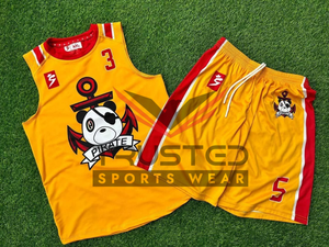 Conjunto de Camiseta y Pantalones Cortos de Baloncesto Transpirables con Estampado 2026, Talla Grande, Antibacterianos, de Secado Rápido, Uniforme Deportivo para Equipos - Product Image 5