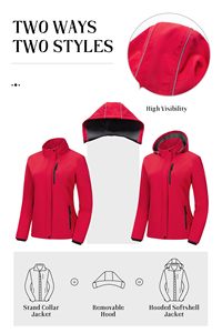 แจ็กเก็ตซอฟต์เชลล์มีฮู้ดสำหรับโรงงานผลิตโลโก้ออกแบบได้ตามต้องการ - Product Image 5