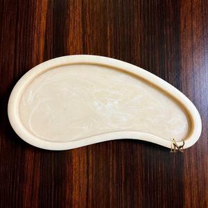 Handmade Resin Single Tier Multifunction Portable Serving Tray Modern Design Dishwasher Safe Coffee Tea <b>Breakfast</b> Dining Table - Product Image 5