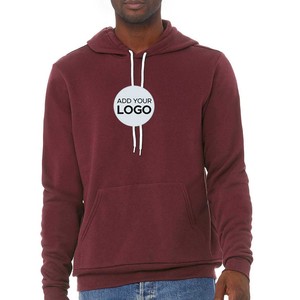 Sweat-shirt à capuche oversize en molleton de coton avec fermeture éclair, uni, confortable, brodé, marque privée - Product Image 4