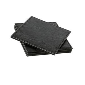 ชุดถาดรองแก้วแบบกลมทำจากหนัง PU พร้อมที่วาง - Product Image 1