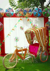Rickshaw de sección de fotomatón para exteriores para decoración Desi, Sección de sesión de fotos de boda, Rickshaw de entrada de boda india - Product Image 5