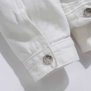 แจ็กเก็ตยีนส์สำหรับผู้ชายเสื้อแจ็กเก็ตยีนส์แบบลำลองปรับแต่งได้ - Product Image 4