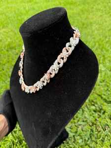 Lujosa Cadena de cuerpo de diamante de moissanita cubana de alta calidad, diseño de flor helada para fiesta de compromiso, regalo de aniversario de boda - Product Image 2